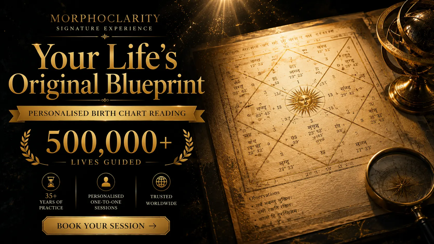 Birth Chart Reading - Clarity, Direction, Purpose. Understand your life's blueprint through a private, in-depth Vedic astrology consultation.