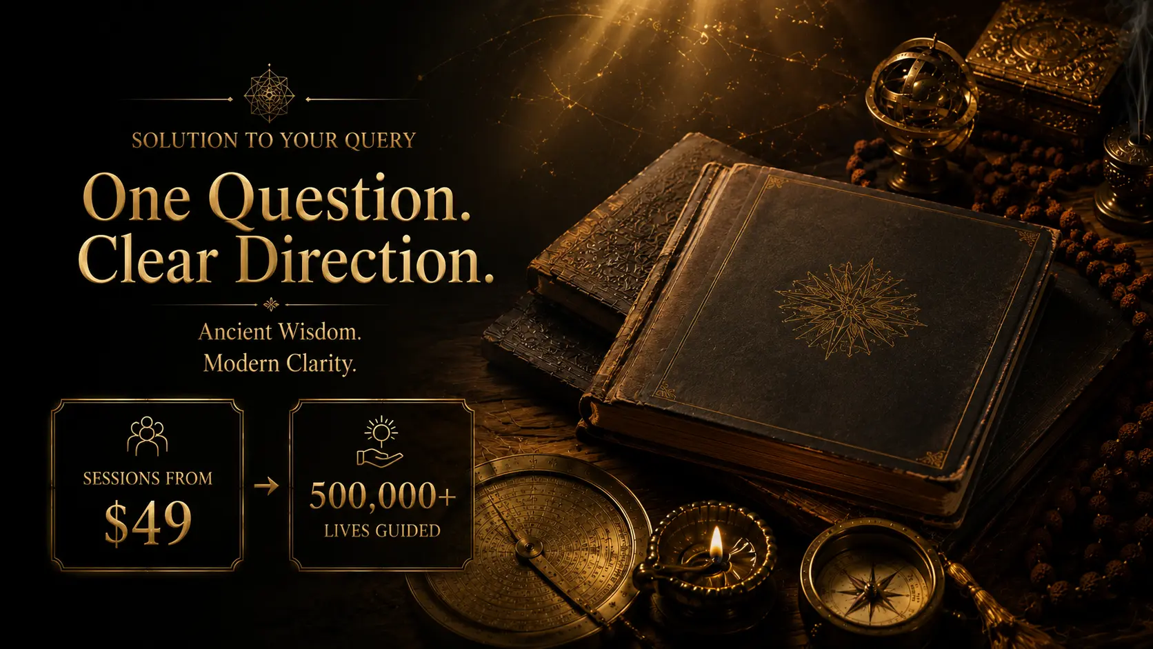Solution to Your Query - Private Prashna Shastra consultation for life's important decisions, no birth details required.